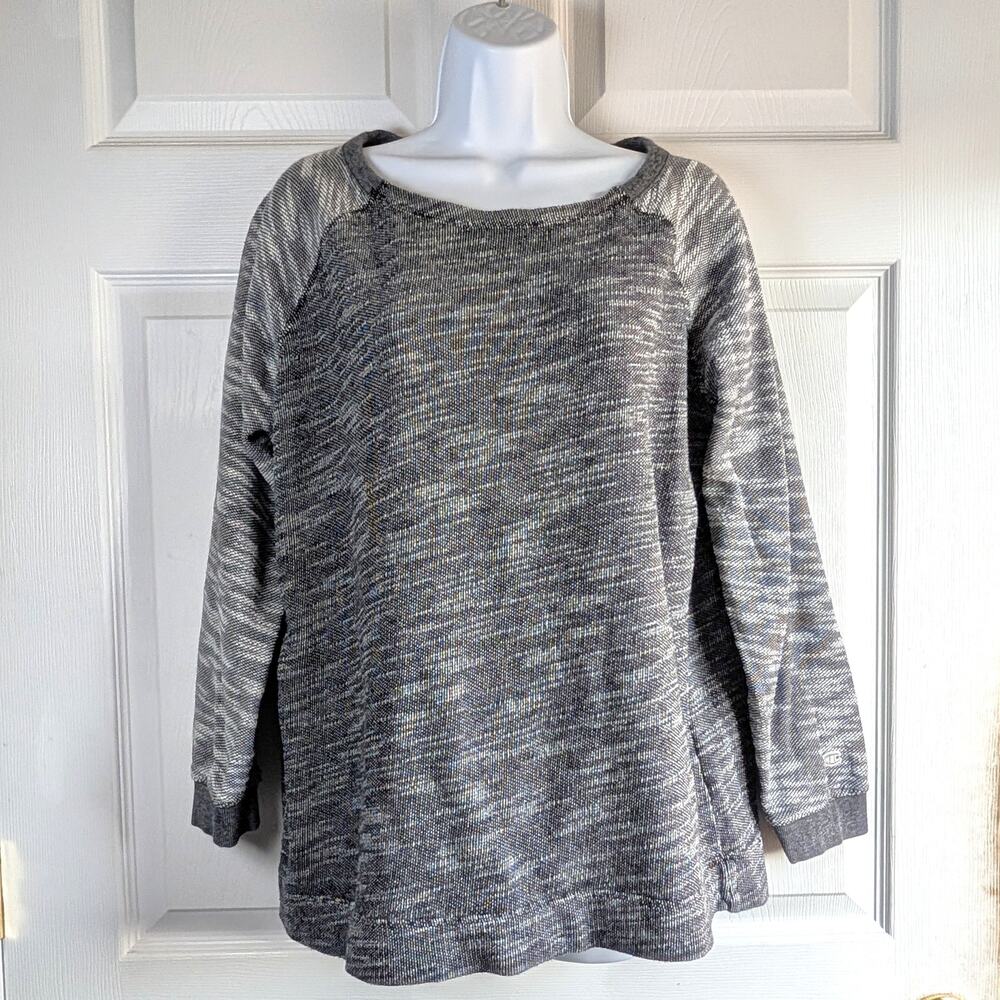 Champion Authentic Athletic Gray Knit Raglan Crewneck Sweatshirt – Women’s Large